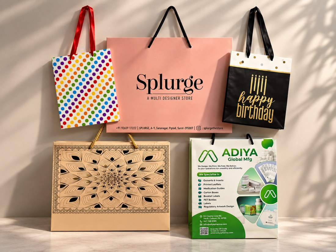 Printed paper shopping bags